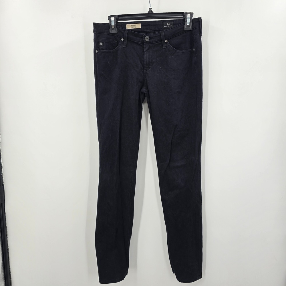 AG Adriano Goldschmied‎ The Stilt Cigarette Leg Jeans Womens 27 Black Slim Fit
